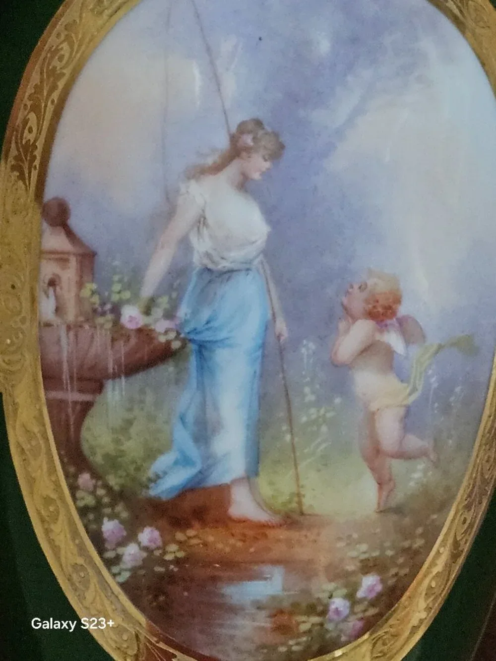 RARE ANTIQUE W.G. & Co William Guerin Limoges FRENCH PORCELAIN HANDPAINTED Vase